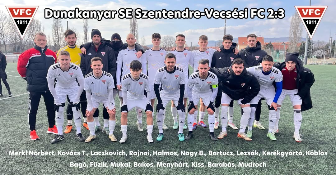 Dunakanyar SE Szentendre-Vecsési FC 2:3