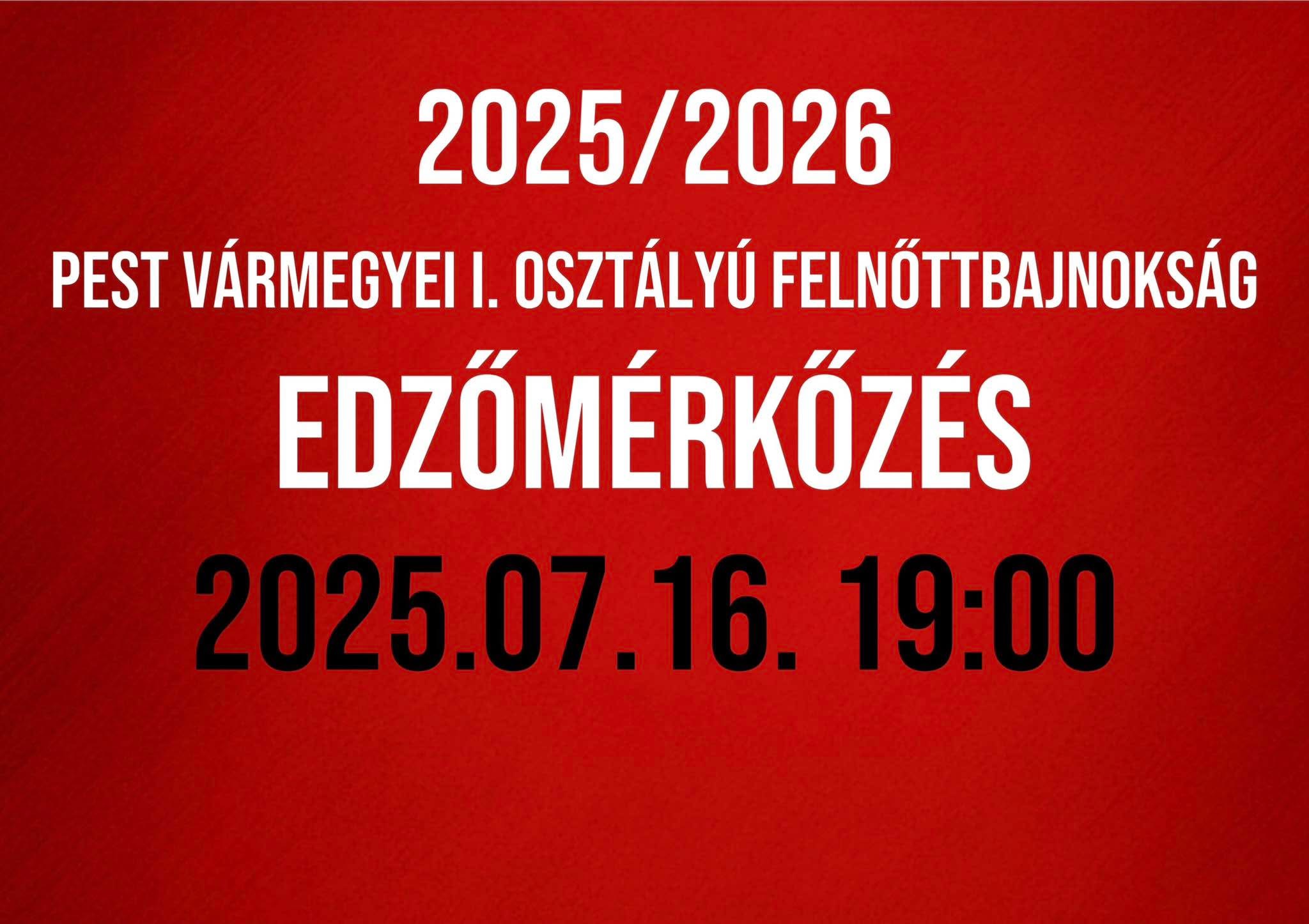 Felkészülési mérkőzés!