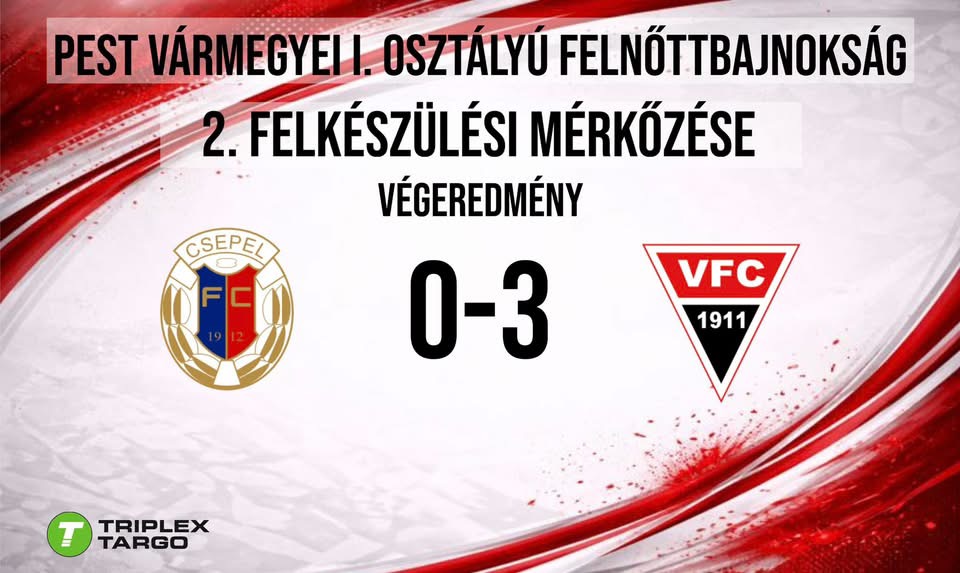 Felkészülési mérkőzés eredménye!